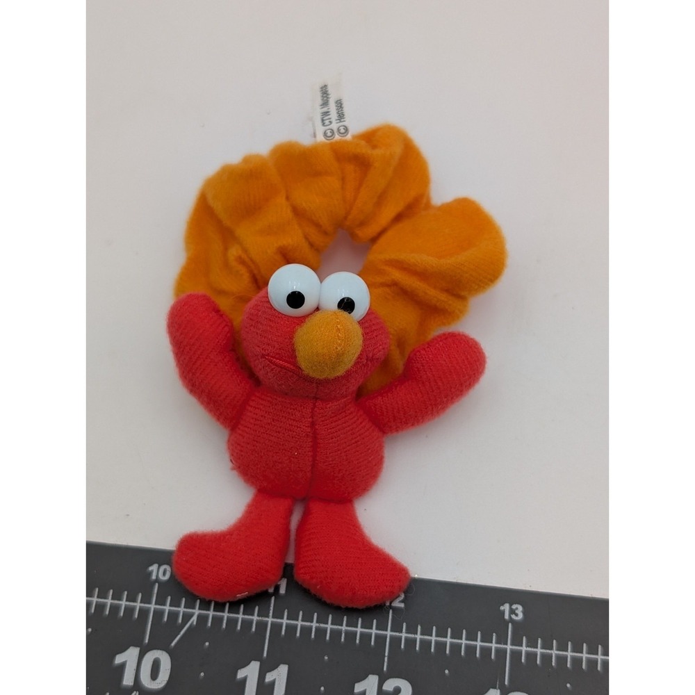 Henson Muppets Elmo Hair Tie Scrunchy Band Plush 3 Inch Stuffed Animal Toy